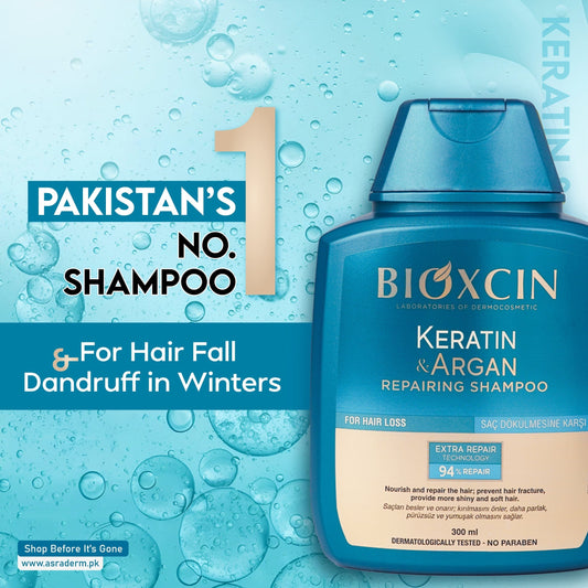 Buy Original Bioxcin Keratin & Argan Repairing Shampoo - 300ml - Online at Best Price in Pakistan