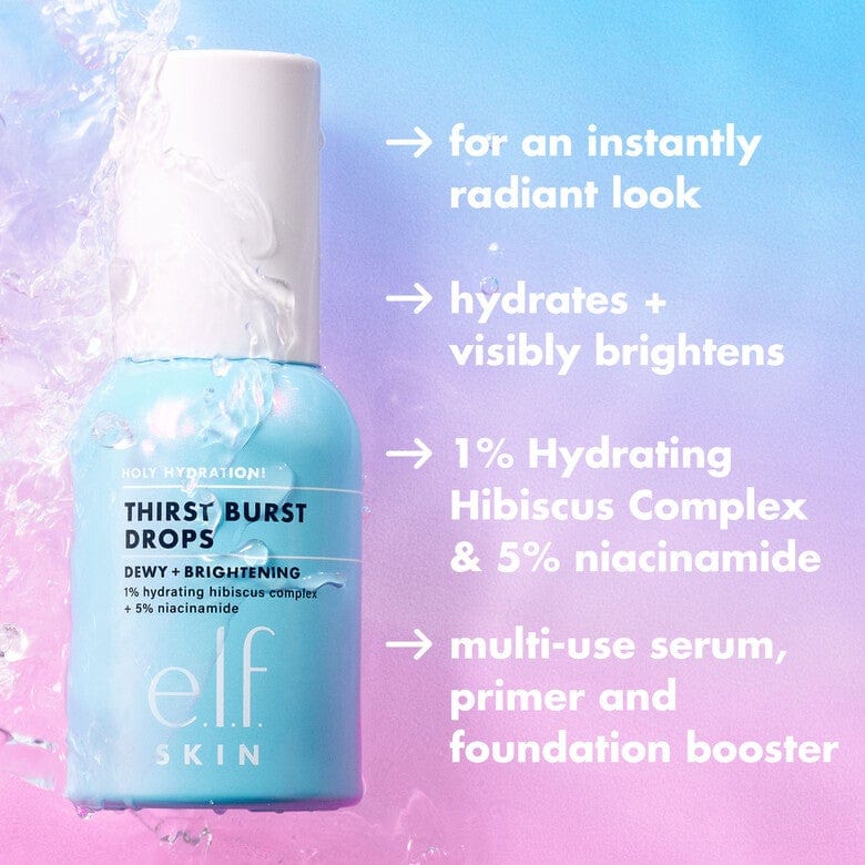 Buy Original e.l.f Cosmetics Holy Hydration! Thirst Burst Drops 30ml - Online at Best Price in Pakistan Buy Original e.l.f Cosmetics Holy Hydration! Thirst Burst Drops 30ml - Online at Best Price in Pakistan