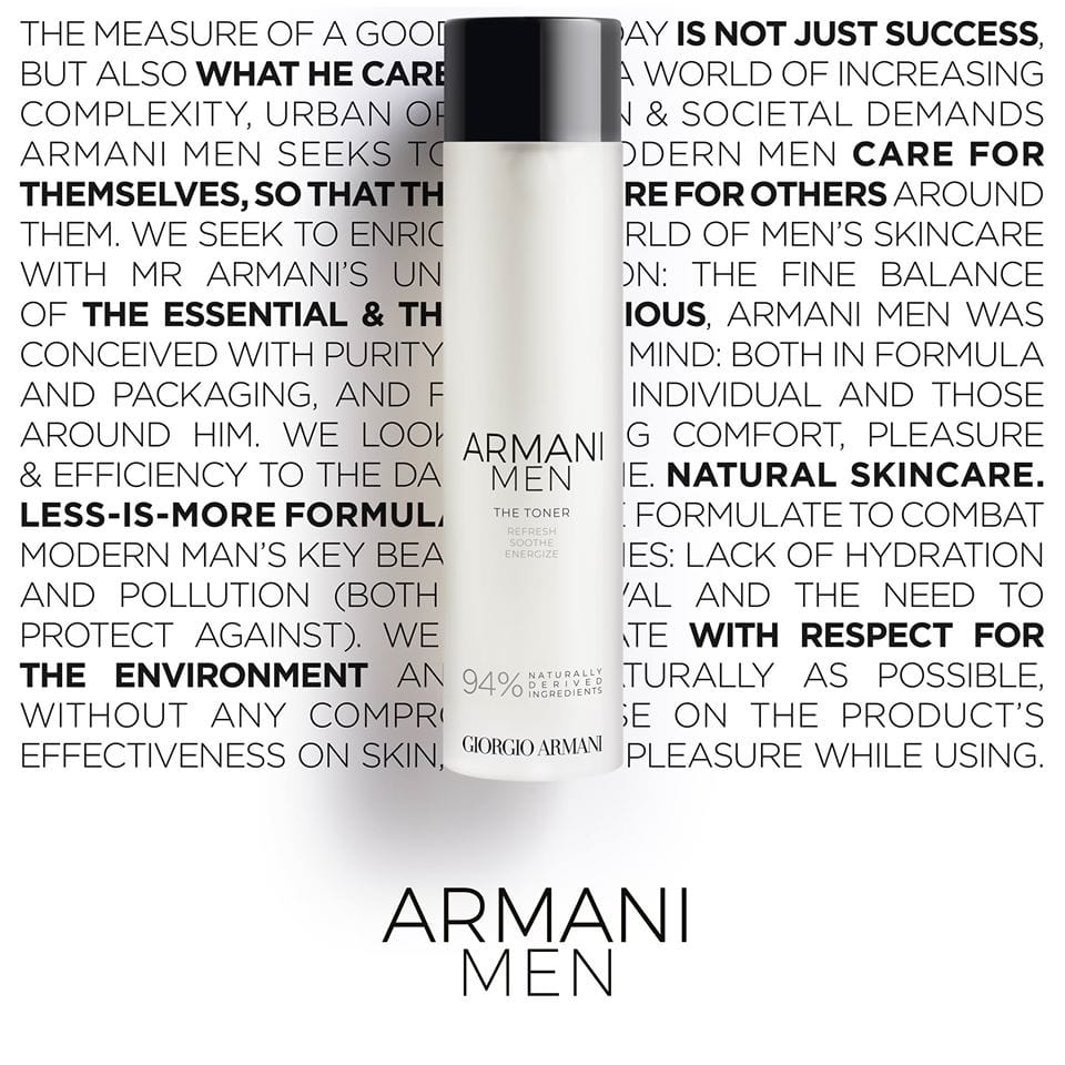 Buy Original Giorgio Armani The Toner For Men 30ml - Online at Best Price in Pakistan Buy Original Giorgio Armani The Toner For Men 30ml - Online at Best Price in Pakistan