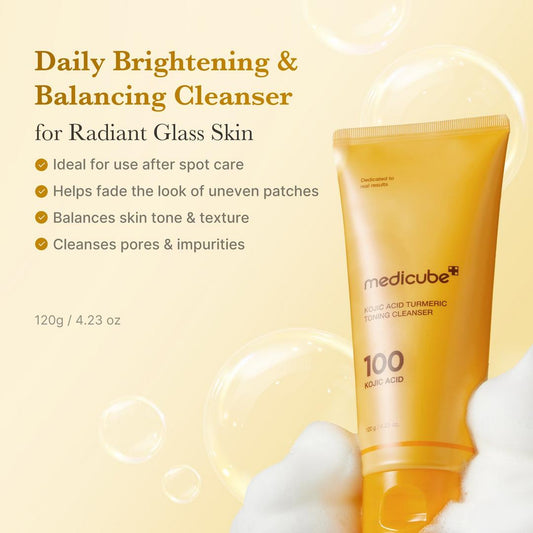 Buy Original Medicube Kojic Acid Turmeric Toning Cleanser 120g - Online at Best Price in Pakistan