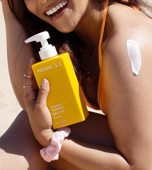 Buy Original MEDIX 5.5 Vitamin C + Turmeric Brighten + Firm Body Treatment Cream 144ml - Online at Best Price in Pakistan