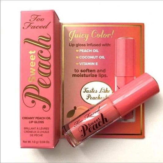Buy Original Too Faced Sweet Peach Creamy Peach Oil Lip Gloss Mini – Pure Peach 1g - Online at Best Price in Pakistan