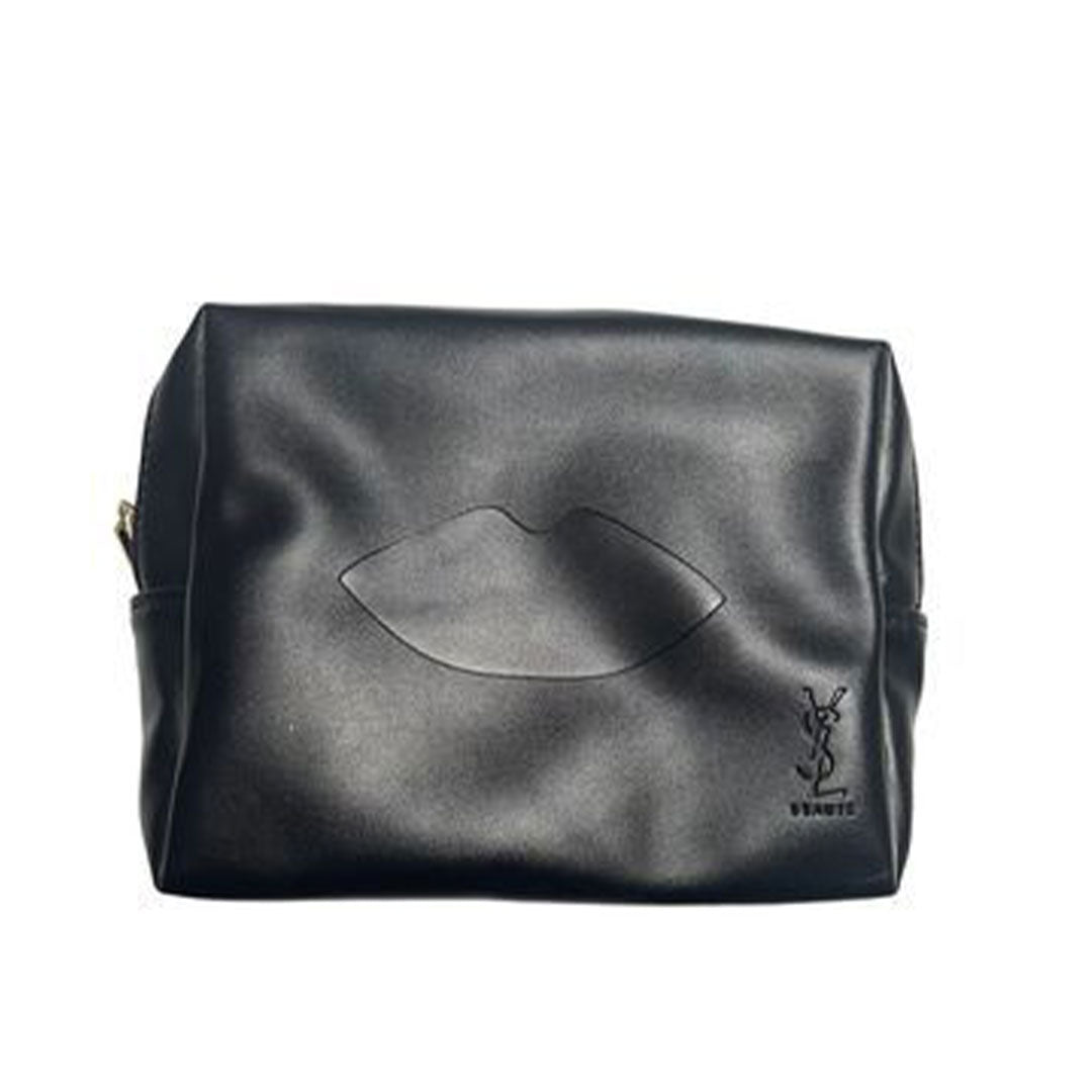 Yves Saint Laurent Beaute Black Zip Makeup Bag Pouch