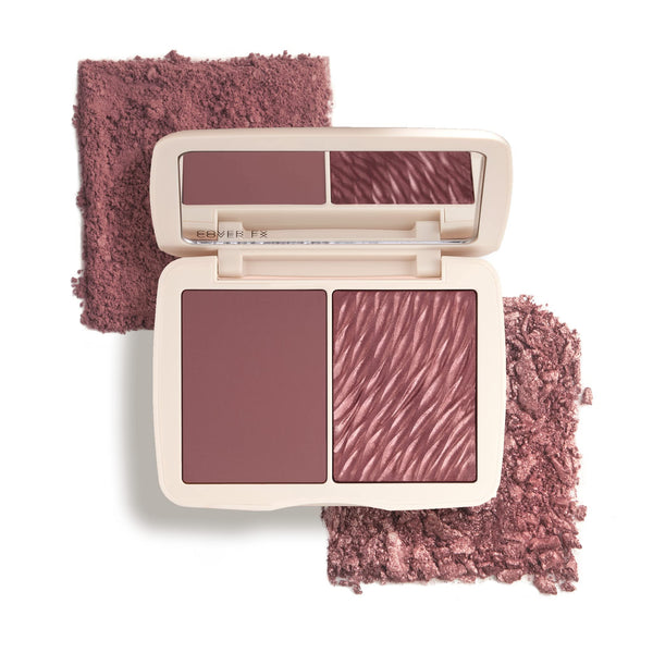 COVER FX Monochromatic Powder Blush Duo Sweet Mulberry