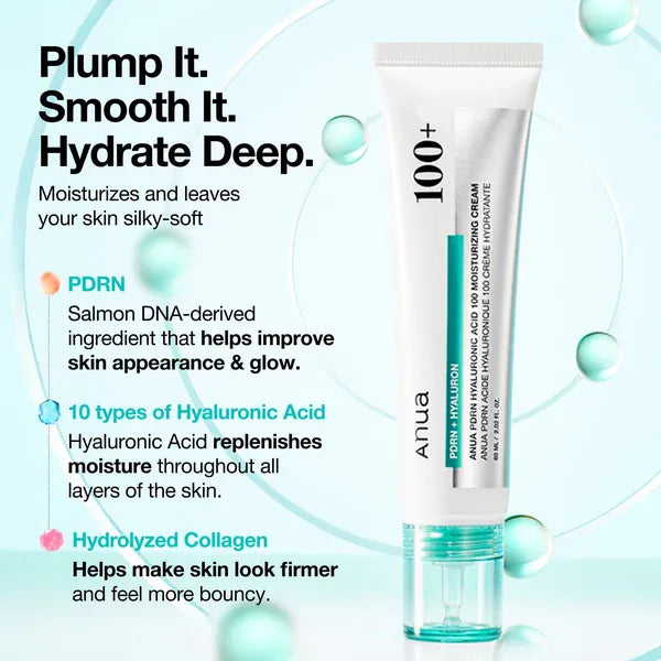 Buy Original Anua PDRN Hyaluronic Acid 100 Moisturizing Cream 60ml - Online at Best Price in Pakistan
