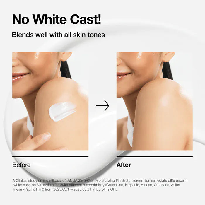 Buy Original Anua Zero-cast Moisturizing Finish Sunscreen 50ml - Online at Best Price in Pakistan