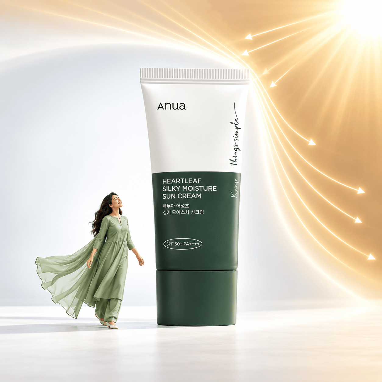 Anua Heartleaf Silky Moisture Sunscreen SPF50 + 50ml