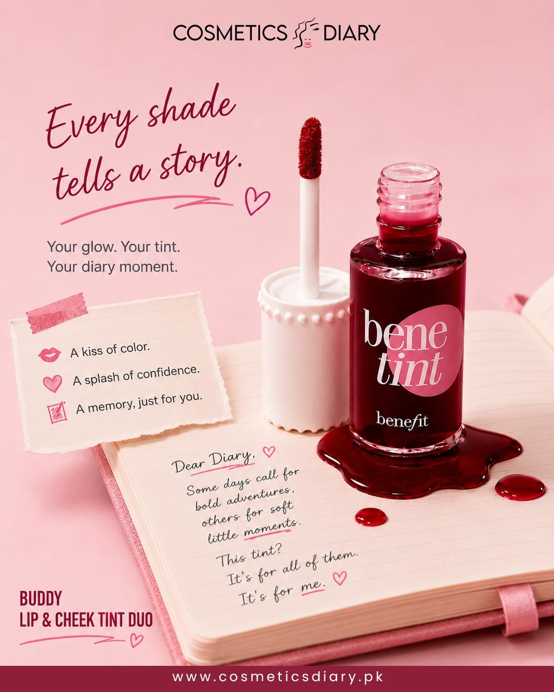 Buy Original Benefit Cosmetics Benetint Buddy Lip & Cheek Tint Duo - Online at Best Price in Pakistan