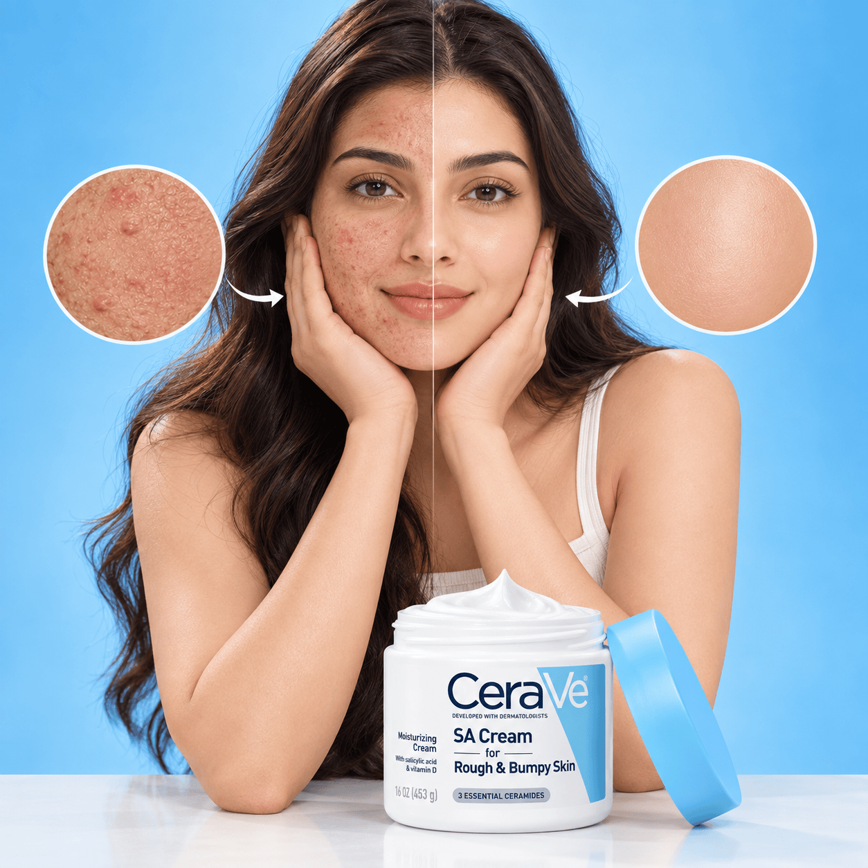 Buy Original CeraVe SA Moisturizing Cream For Rough & Bumpy Skin 340g - Online at Best Price in Pakistan