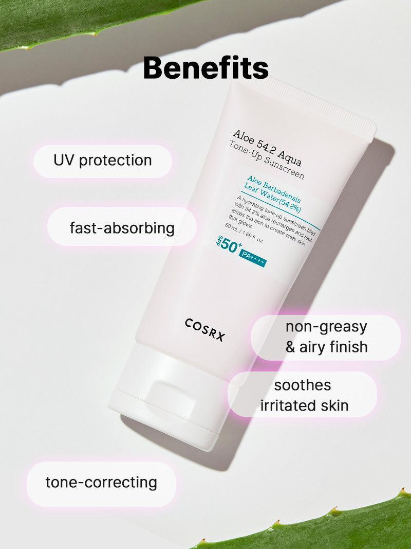 Buy Original COSRX Aloe 54.2 Aqua Tone-up Sunscreen SPF 50+ PA++++ 50ml - Online at Best Price in Pakistan