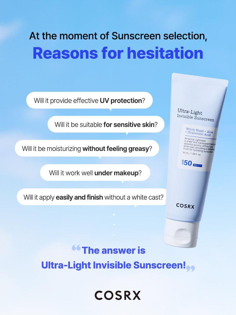 Buy Original COSRX Ultra-Light Invisible Sunscreen 50SPF 50mL - Online at Best Price in Pakistan