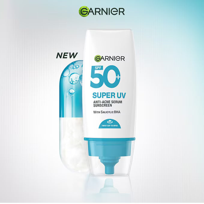 Buy Original Garnier Super UV Anti-Acne Serum Sunscreen SPF50+ 50ml - Online at Best Price in Pakistan