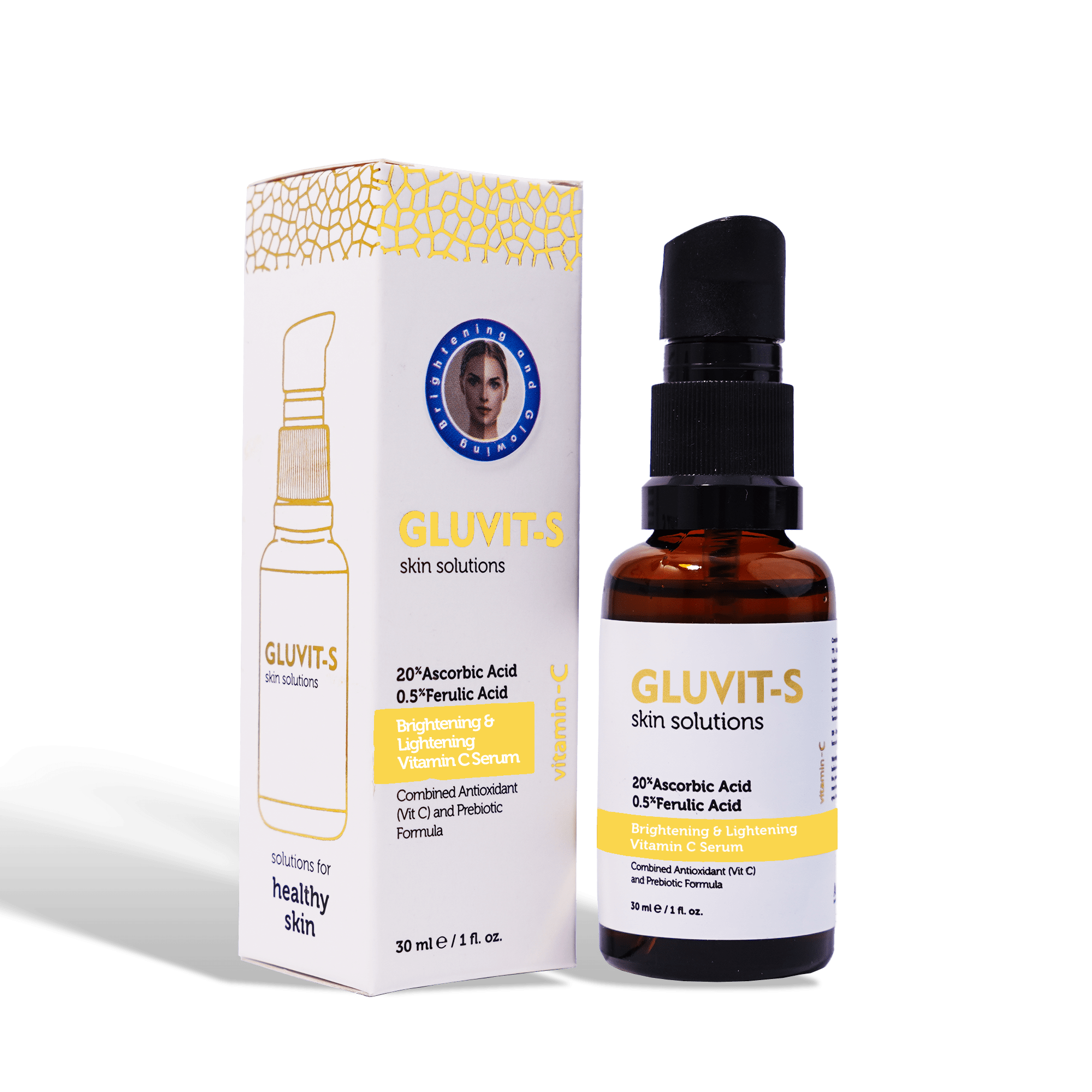 Buy Original Gluvit-S Brightening & Lightening Vitamin C Serum - 30ml - Online at Best Price in Pakistan