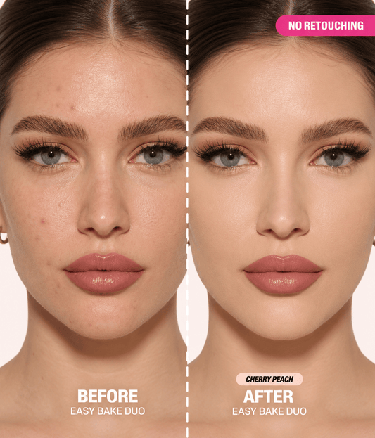 Buy Original Huda Beauty Easy Bake Loose Powder Duo Cherry Peach - Online at Best Price in Pakistan