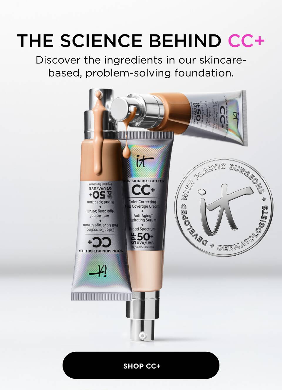 Buy Original IT Cosmetics CC+ Cream Full-Coverage Foundation with SPF 50 Fair Light - Online at Best Price in Pakistan