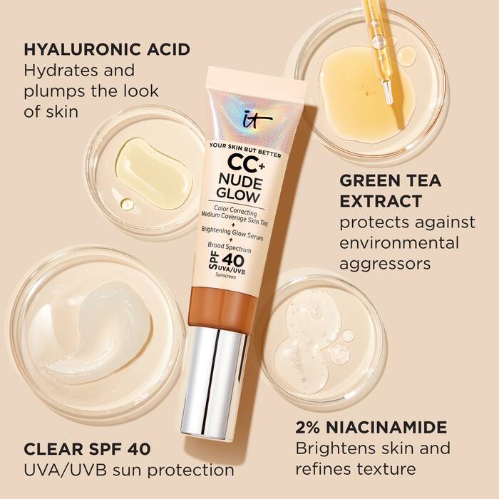 Buy Original IT Cosmetics CC+ Nude Glow Lightweight Foundation + Glow Serum with SPF 40 Fair - Online at Best Price in Pakistan