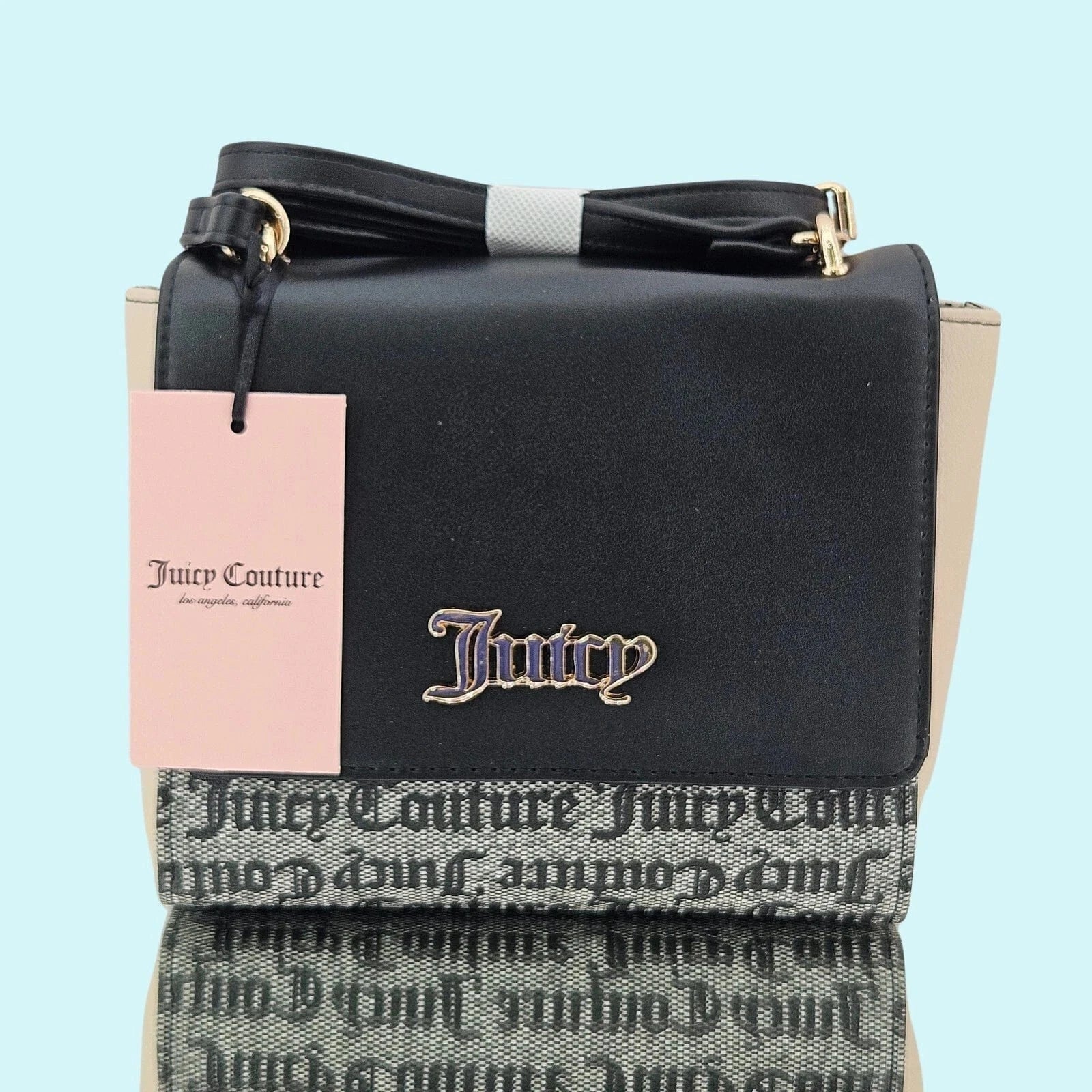 Buy Original Juicy Couture Purse Bag Black Beige Gold Tone Spring Fling Crossbody Y2K - Online at Best Price in Pakistan