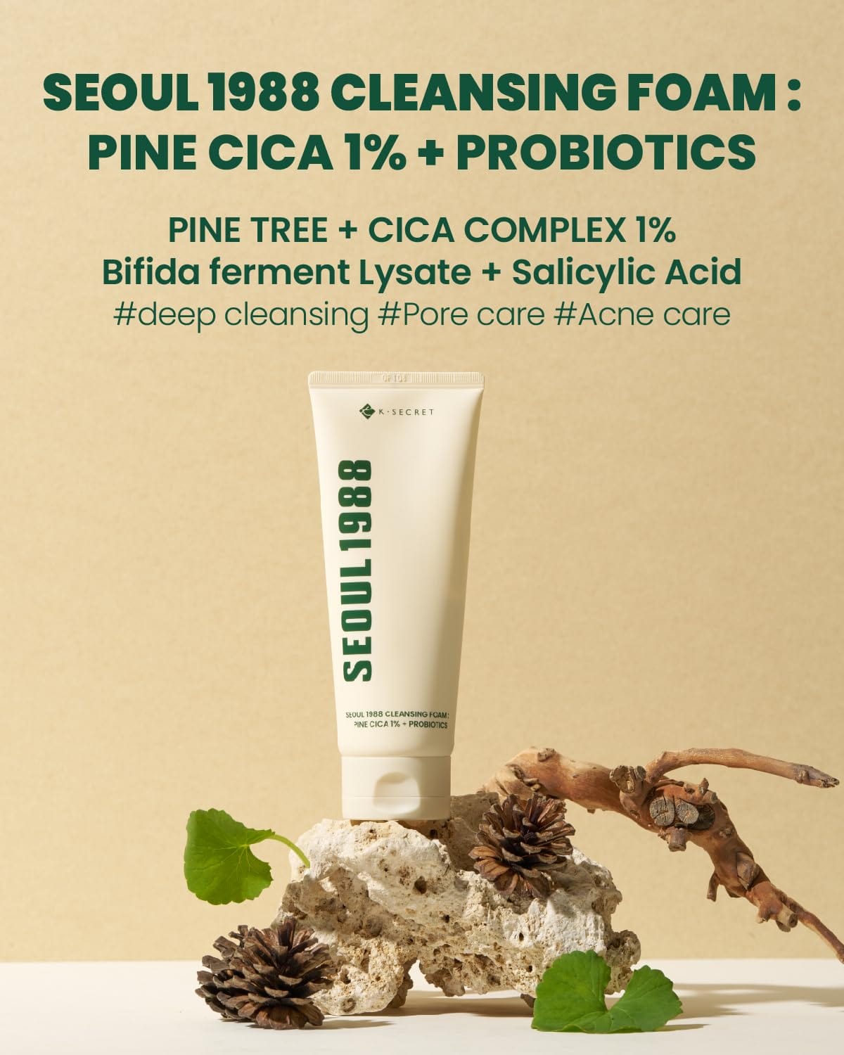 Buy Original K-Secret Seoul 1988 Cleansing Foam Pine Cica 1% + Probiotics 150ml - Online at Best Price in Pakistan