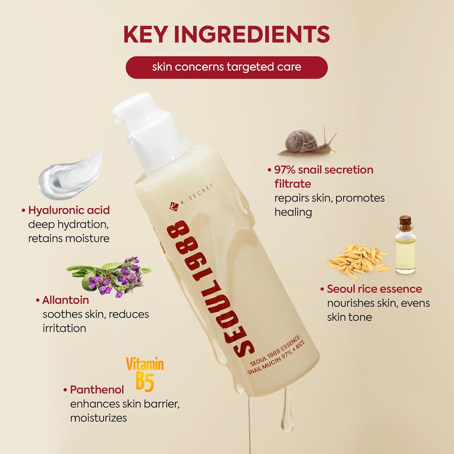 Buy Original K-Secret Seoul 1988 Snail Mucin 97% + Rice 100ml - Online at Best Price in Pakistan