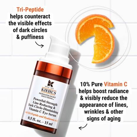 Buy Original Kiehl's Powerful-Strength Dark Circle Reducing Vitamin C Eye Serum 3 ml - Online at Best Price in Pakistan