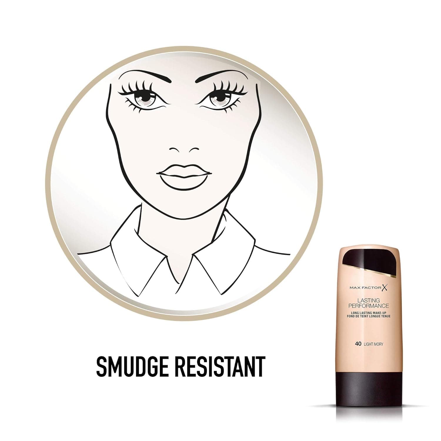 Buy Original Max Factor Maxfactor Lasting Performance Foundation 40 Light Ivory 35ml - Online at Best Price in Pakistan