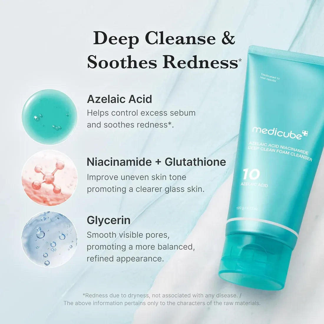 Buy Original Medicube Azelaic Acid Niacinamide Deep Clean Foam Cleanser 120g - Online at Best Price in Pakistan