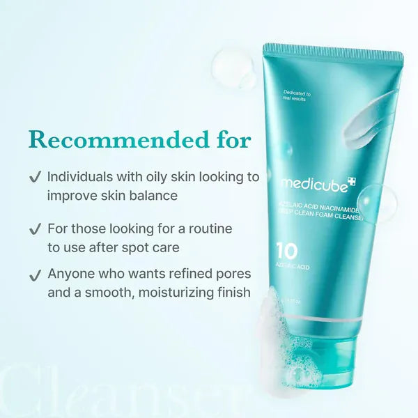 Buy Original Medicube Azelaic Acid Niacinamide Deep Clean Foam Cleanser 120g - Online at Best Price in Pakistan