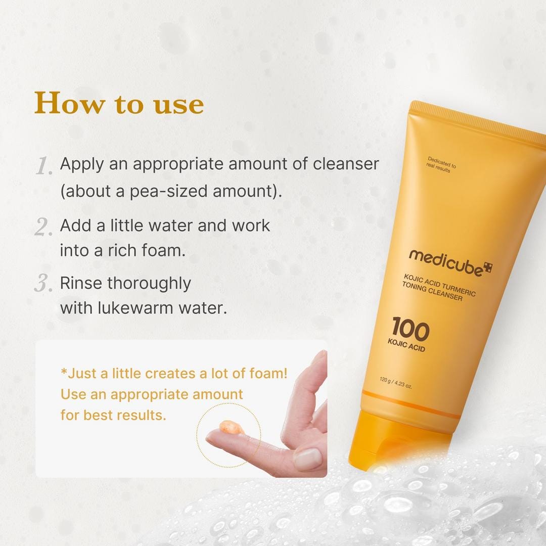Buy Original Medicube Kojic Acid Turmeric Toning Cleanser 120g - Online at Best Price in Pakistan