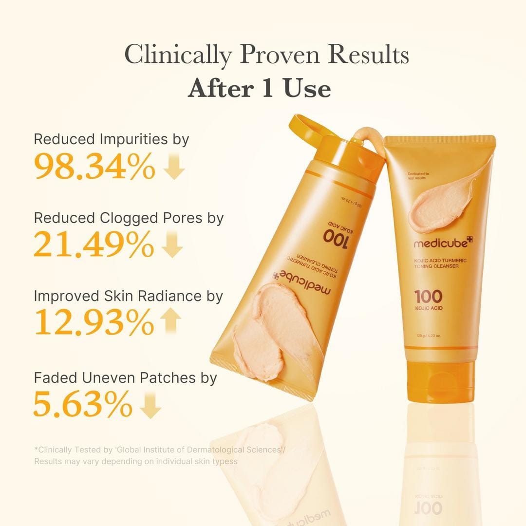 Buy Original Medicube Kojic Acid Turmeric Toning Cleanser 120g - Online at Best Price in Pakistan