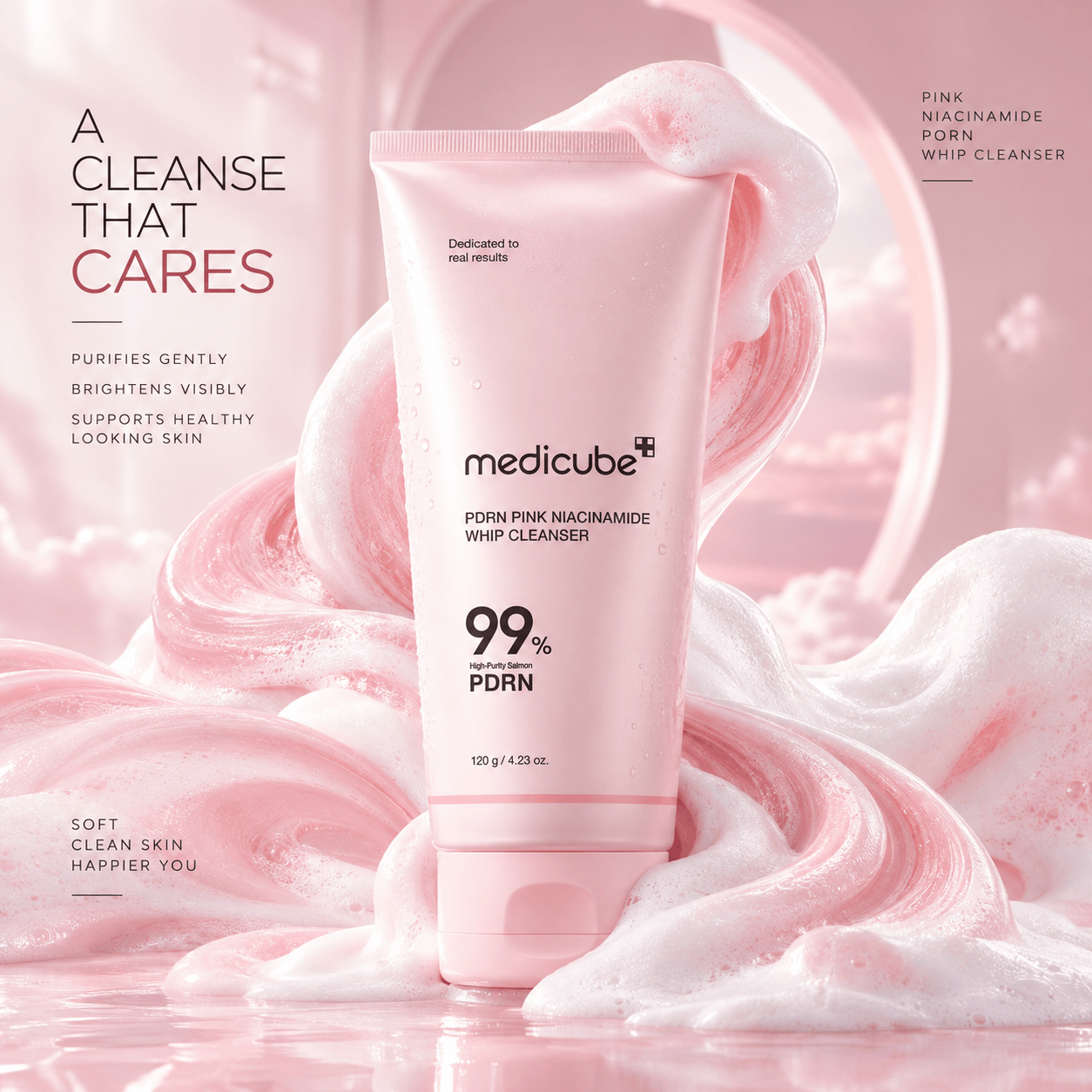 Buy Original Medicube PDRN Pink Niacinamide Whip Cleanser 120g - Online at Best Price in Pakistan
