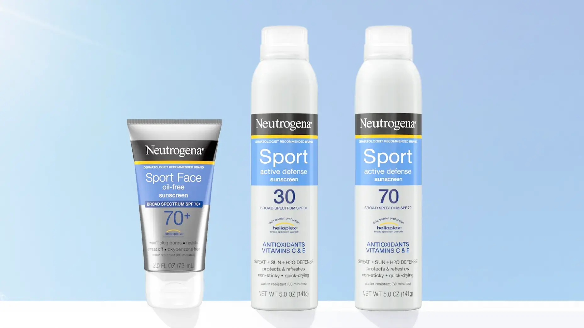 Buy Original Neutrogena Sport Face Oil-Free Lotion Sunscreen Broad Spectrum SPF 70+ 73ml - Online at Best Price in Pakistan