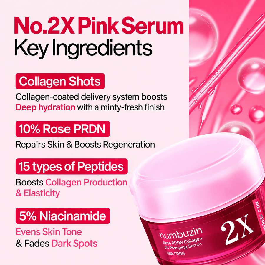 Buy Original Numbuzin No.2 Rose PDRN Collagen 2X Plumping Serum 30ml - Online at Best Price in Pakistan