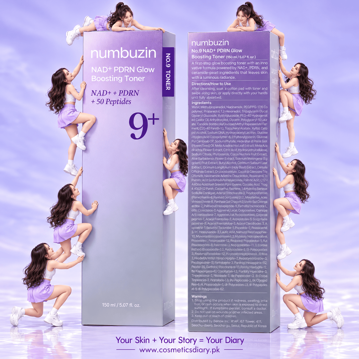 Buy Original Numbuzin No.9 NAD+ PDRN Glow Boosting Toner 150ml - Online at Best Price in Pakistan