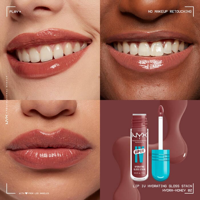 Buy Original Nyx Professional Makeup Lip I.V. Hydrating Lip Gloss Stain 02 Hydra Honey - Online at Best Price in Pakistan