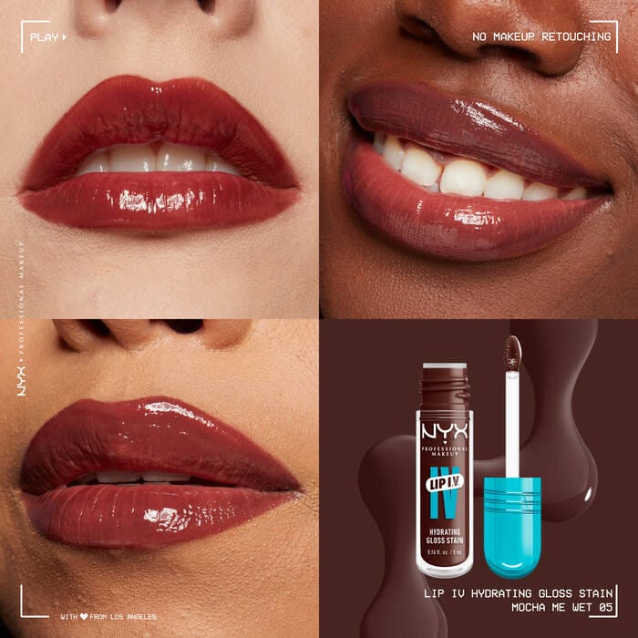 Buy Original Nyx Professional Makeup Lip I.V. Hydrating Lip Gloss Stain 05 Mocha Me Wet - Online at Best Price in Pakistan
