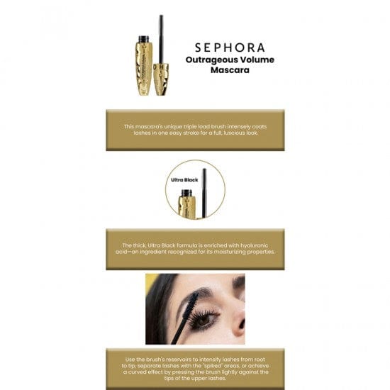 Buy Original Sephora Outrageous Dramatic Limited Mascara Ultra Black - Online at Best Price in Pakistan