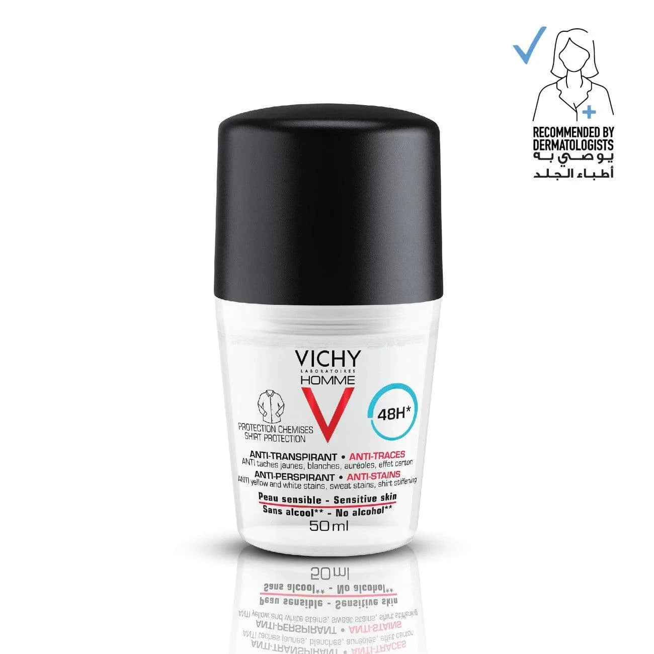 Buy Original VICHY Homme 48H Anti-Perspirant Anti-Stains Deodorant 50ml - Online at Best Price in Pakistan