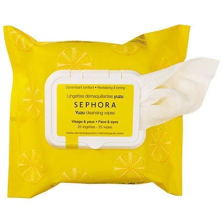 Sephora Yuzu Cleansing Wipes For Face & Eyes - 25 Wipes