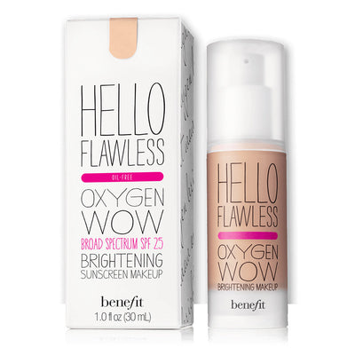 Hello Flawless! Oxygen Wow Liquid Foundation deluxe sample in ’Warm Me Up’ Toasted Beige