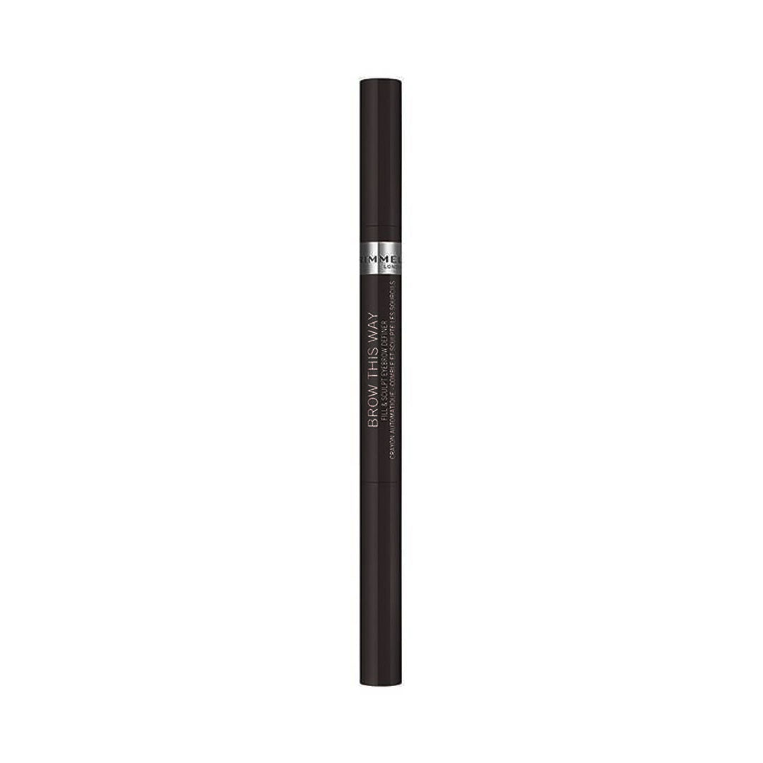 Rimmel London Brow This Way Fill And Sculpt Eyebrow Definer - 004 Soft Black