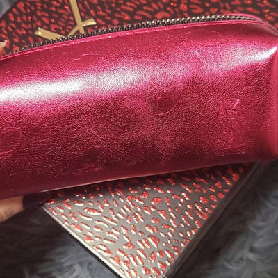 Yves Saint Laurent Mini Makeup Pouch - Metallic Red